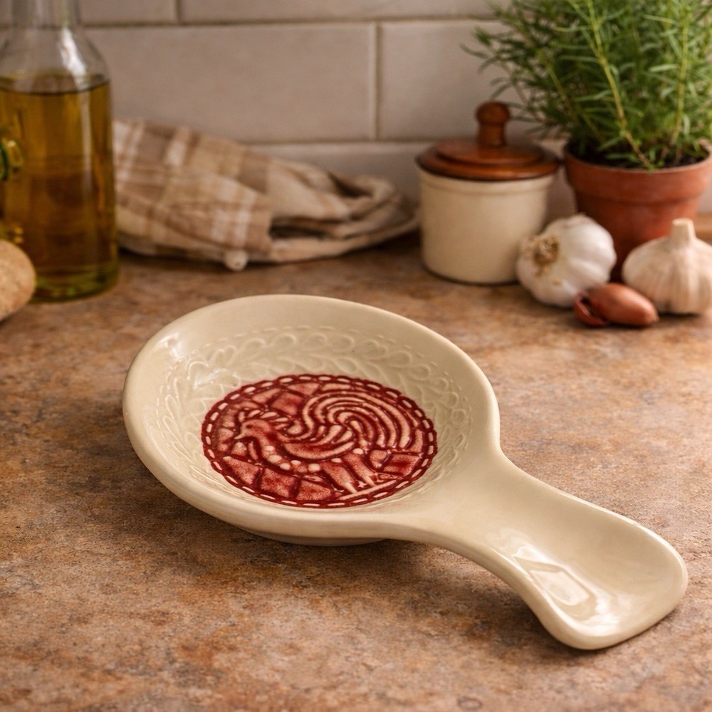 Longaberger Rooster Spoon Rest Ceramic Farmhouse Kitchen‎ Country Decor USA